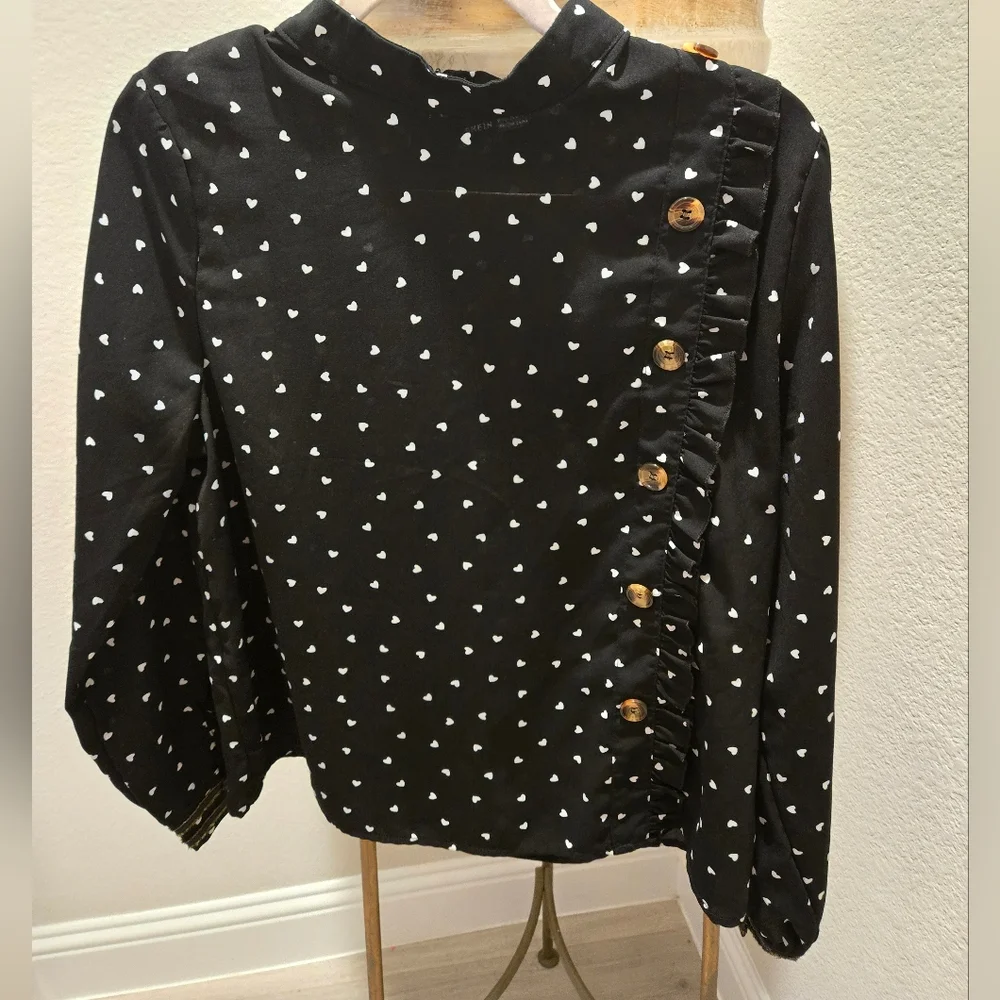 Black & White Ladies Long Sleeve Top Size XL - Picture 2 of 4